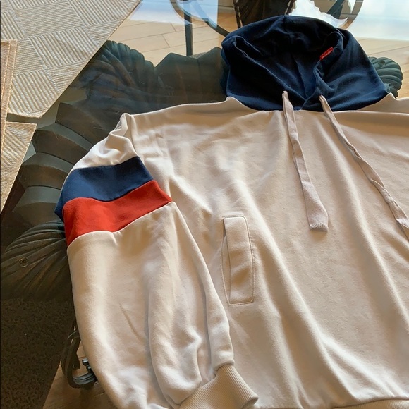 Awesome white blue and red hoodie - Picture 1 of 3
